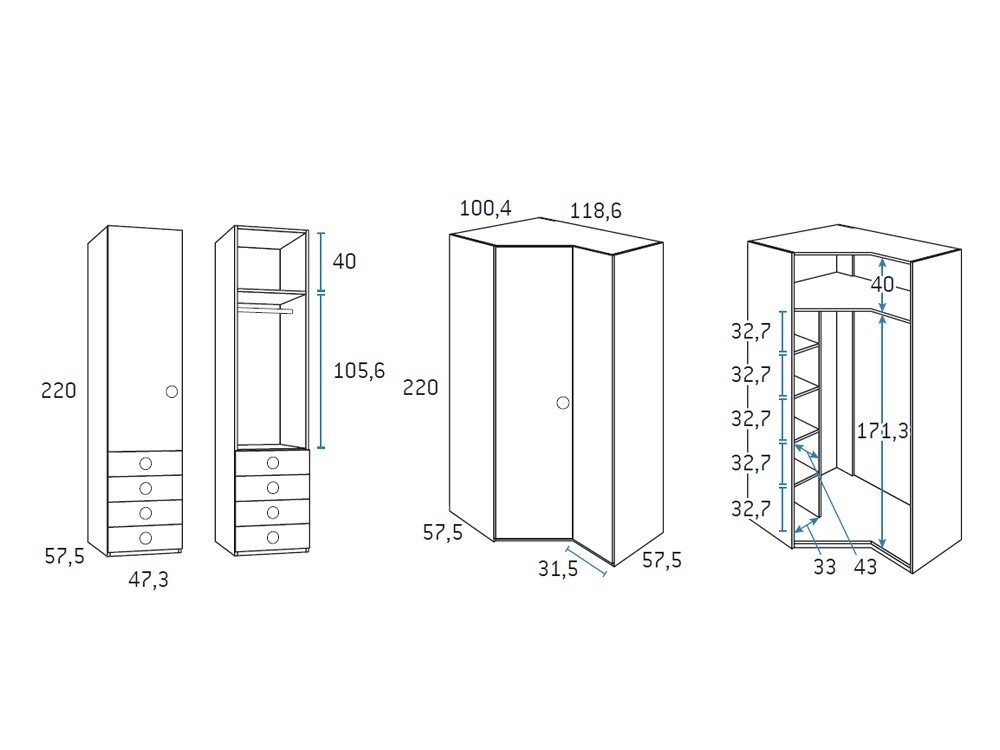 Cama compacta Bicama en composición de dormitorio juvenil F001 Formas de Glicerio Chaves - 4