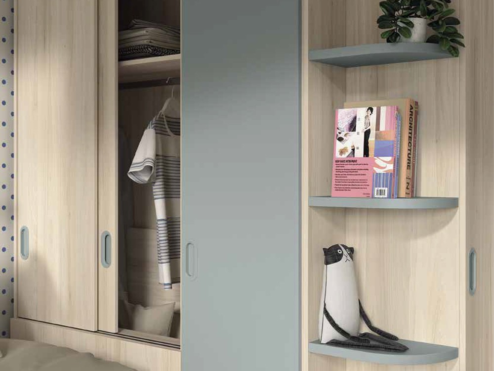 Composición Bicama con escritorio extraíble Formas F017 de Glicerio Chaves - 3