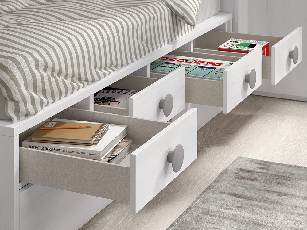 Composición cama compacta con armario reducido Formas F020 de Glicerio Chaves - 3