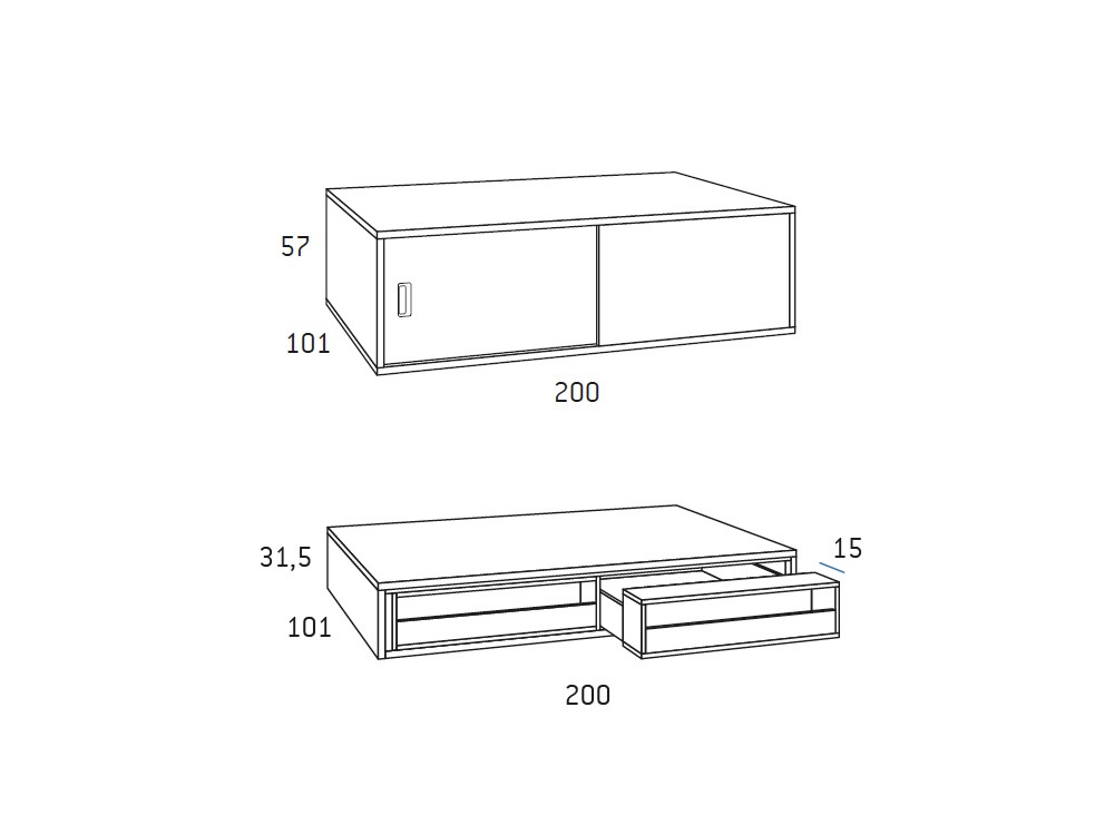 Composición dos camas en L Formas F021 de Glicerio Chaves - 6
