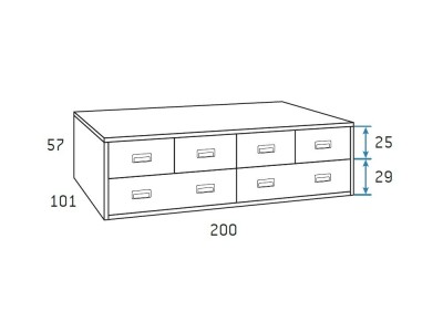 Cama compacta con escritorio extraíble Formas F022 Glicerio Chaves