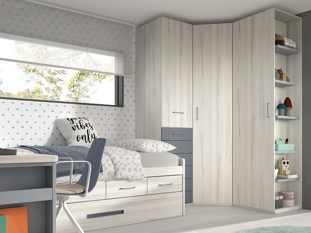 Cama compacta con escritorio Formas F023 de Glicerio Chaves - 4