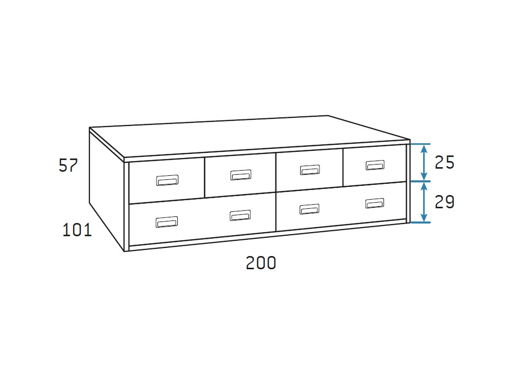Composición cama compacta con armario Formas F024 de Glicerio Chaves - 4