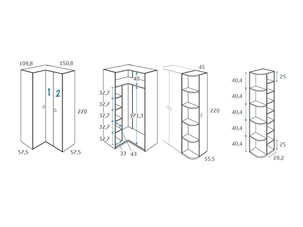 Composición cama compacta con armario Formas F024 de Glicerio Chaves - 5