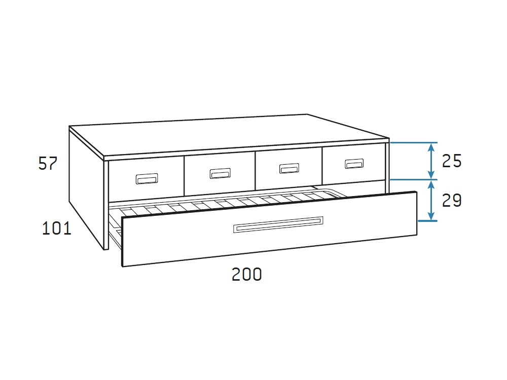 Composición cama compacta con armario Formas F025 Glicerio Chaves