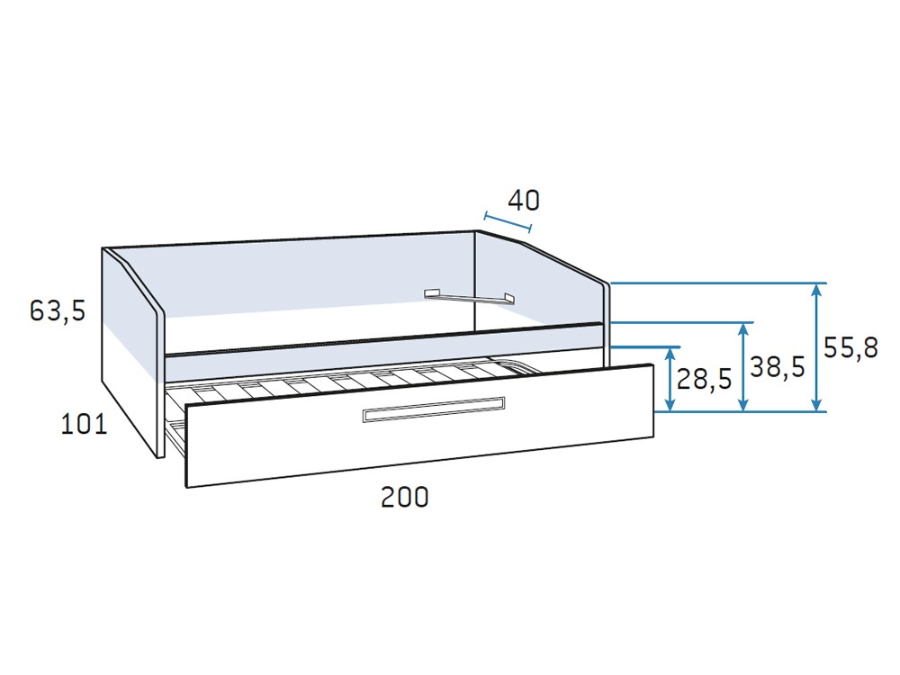 Composición cama nido con armario Formas F102 de Glicerio Chaves - 4