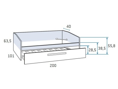 Composición cama nido con armario Formas F102 de Glicerio Chaves - 4