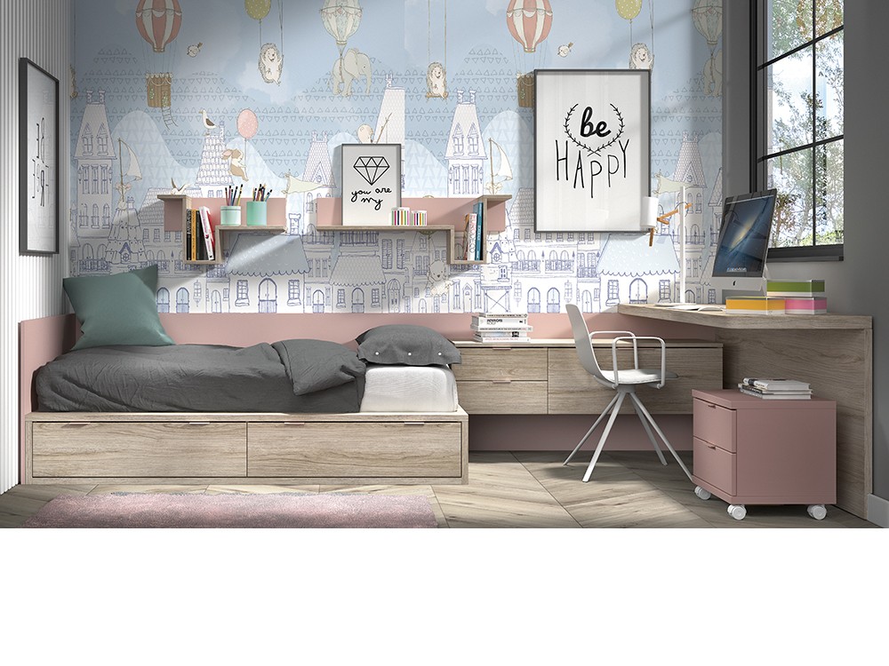 Cama compacta con dos baúles Formas F103 de Glicerio Chaves - 3