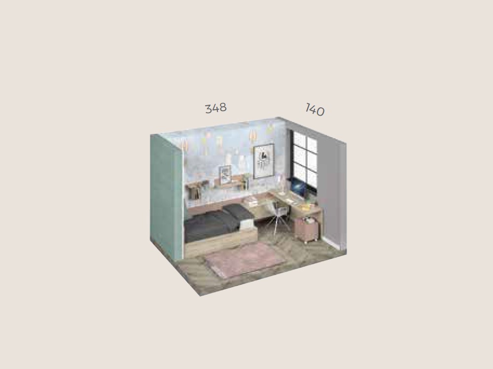 Cama compacta con dos baúles Formas F103 de Glicerio Chaves - 6