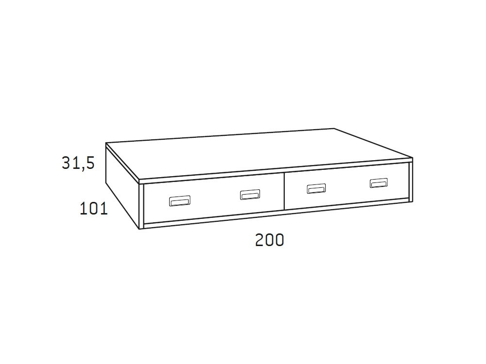 Cama compacta con dos baúles Formas F103 de Glicerio Chaves - 5