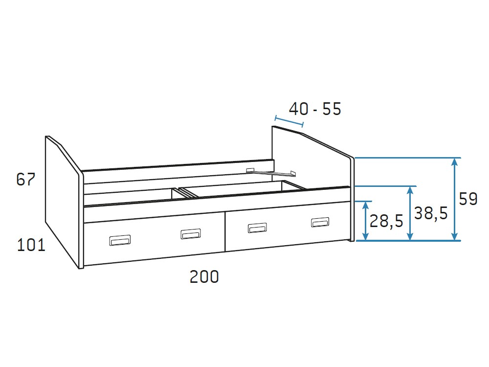 Cama nido con escritorio Formas F105 de Glicerio Chaves - 3