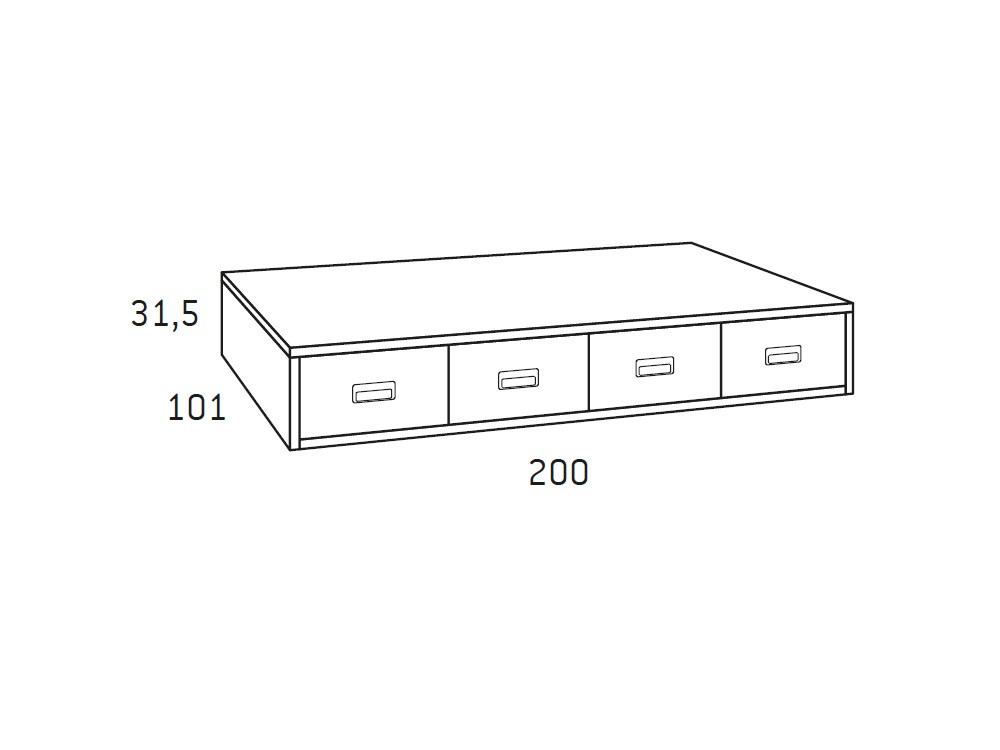 Cama compacta con led Formas F110 de Glicerio Chaves - 5