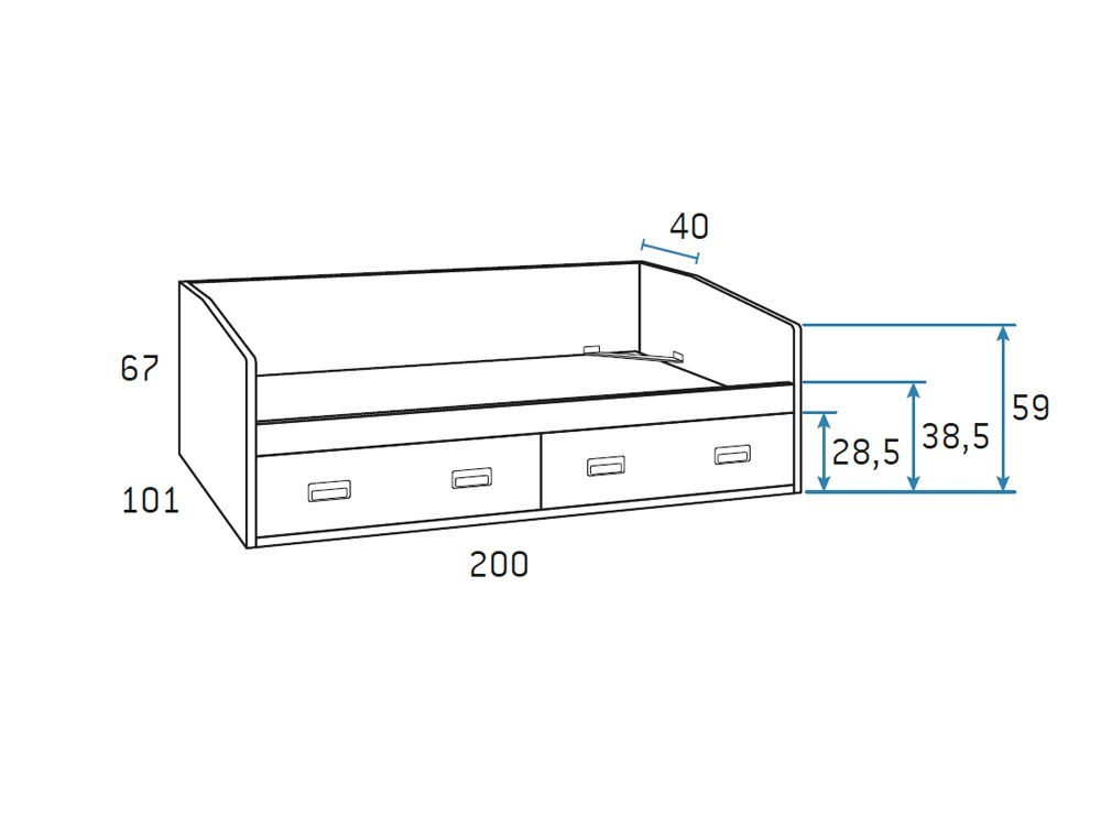 Composición cama nido con puente Formas F112 de Glicerio Chaves - 3