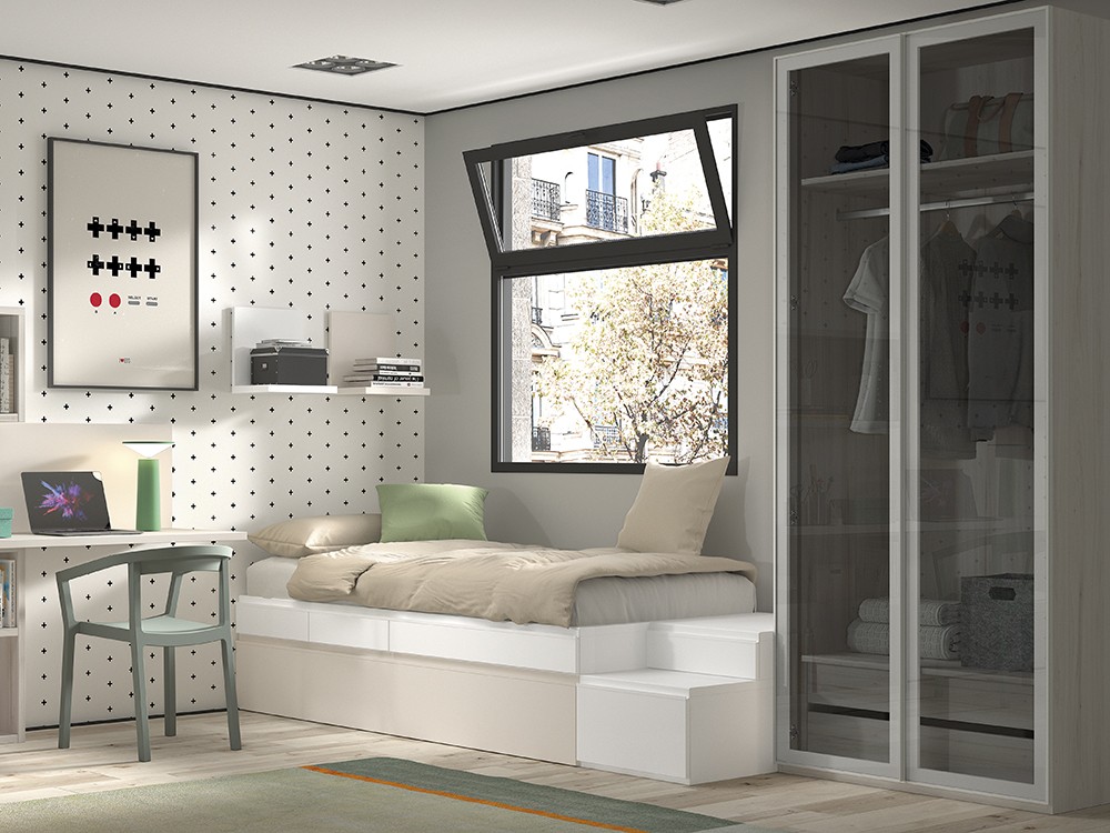 Cama modular con arrastre Formas F157 de Glicerio Chaves - 2