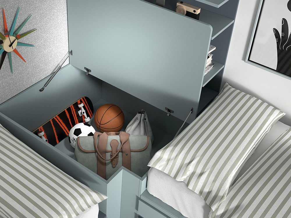 Composición dos camas modulares Formas F161 de Glicerio Chaves - 5