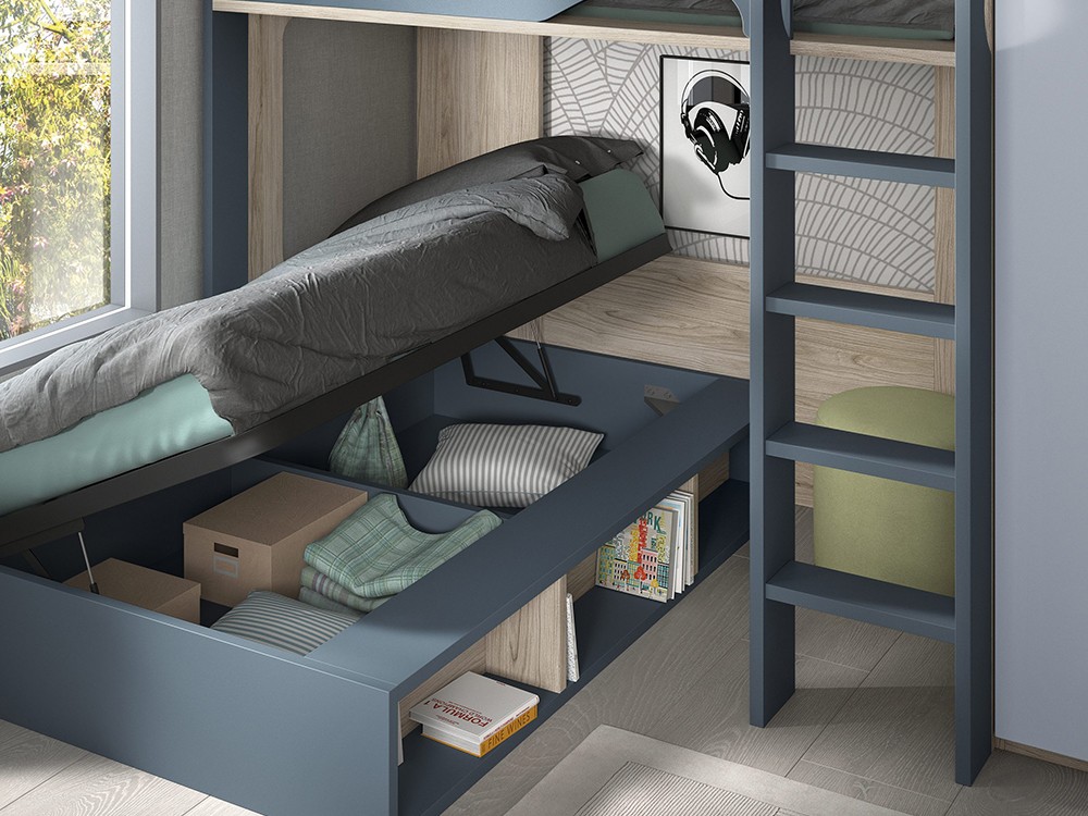 Cama alta y cama con arcón Formas F208 de Glicerio Chaves - 2