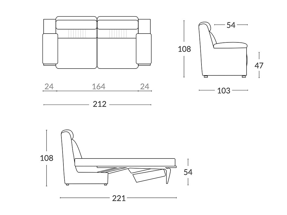 Sofá cama Gladio Acomodel