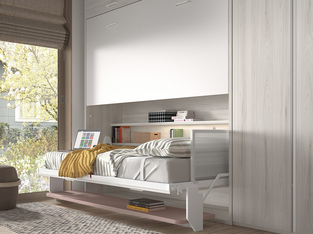 Litera abatible horizontal con escritorio y altillo Formas F251 de Glicerio Chaves - 2