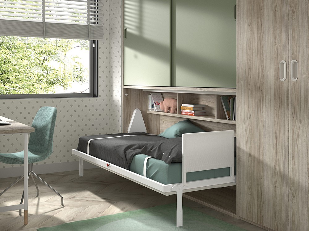 Cama abatible horizontal con armario Formas F252 de Glicerio Chaves - 11
