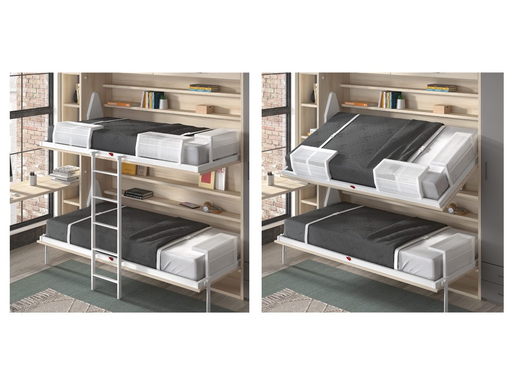 Litera abatible horizontal con altillo Formas F255 de Glicerio Chaves - 3