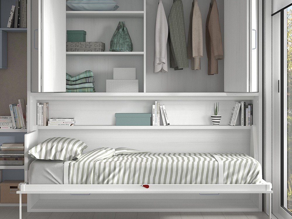 Cama abatible horizontal con armario Formas F256 de Glicerio Chaves - 2