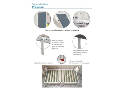 Cama abatible horizontal con escritorio Formas F257 de Glicerio Chaves - 9