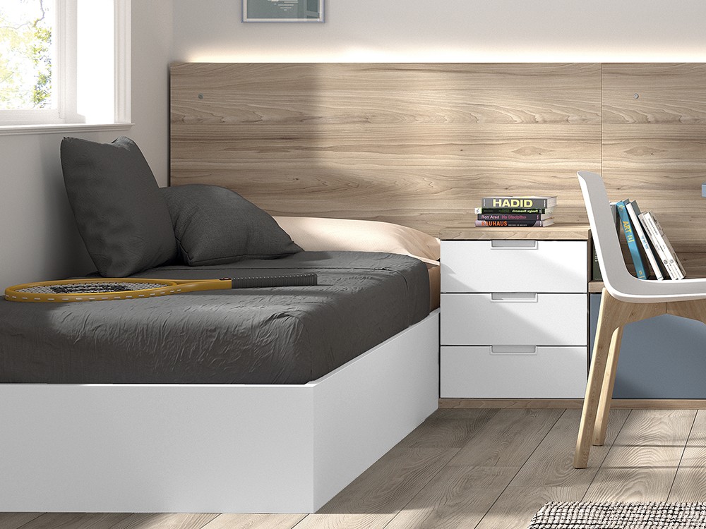 Cama con arcón y cabecero con led Formas F304 de Glicerio Chaves - 3