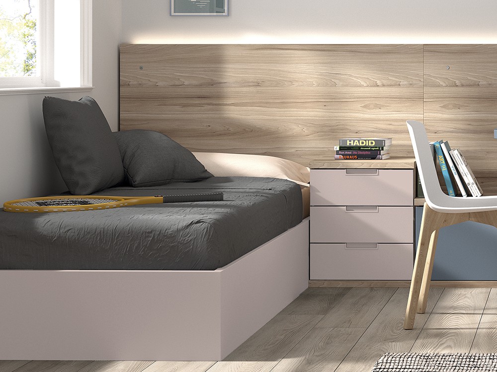 Cama con arcón y cabecero con led Formas F304 de Glicerio Chaves - 4