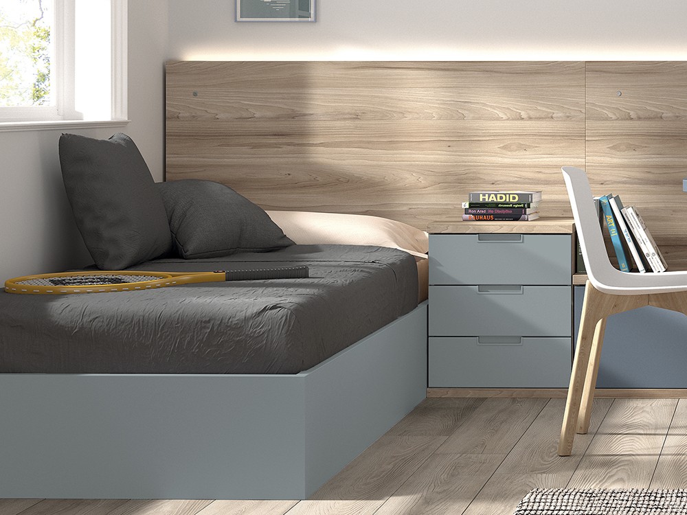 Cama con arcón y cabecero con led Formas F304 de Glicerio Chaves - 6