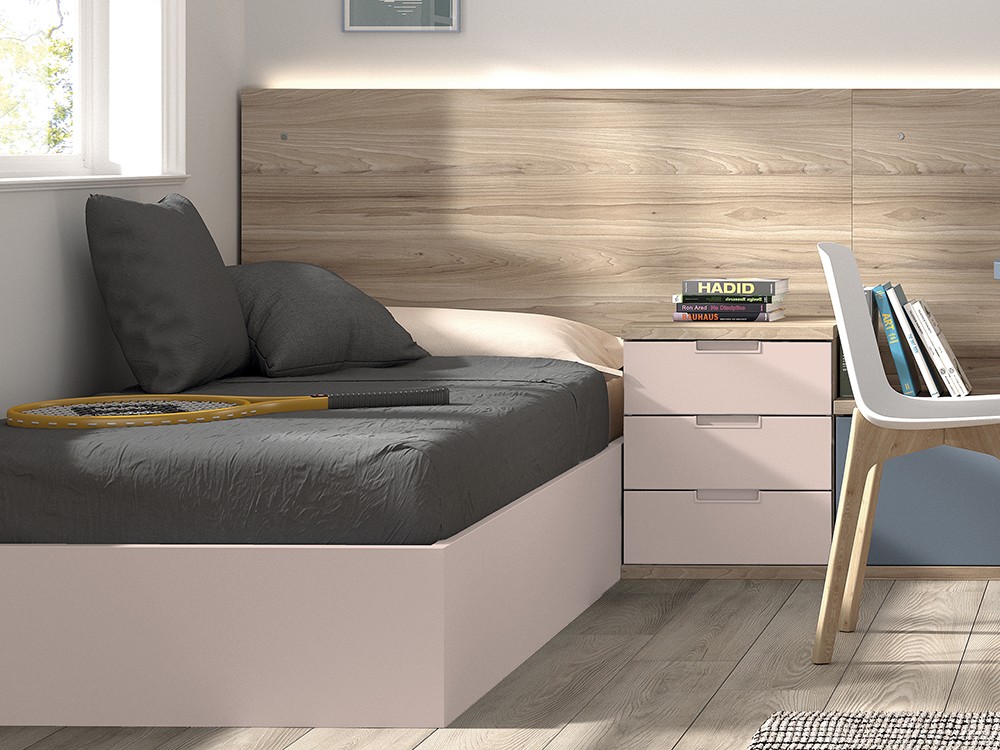 Cama con arcón y cabecero con led Formas F304 de Glicerio Chaves - 7