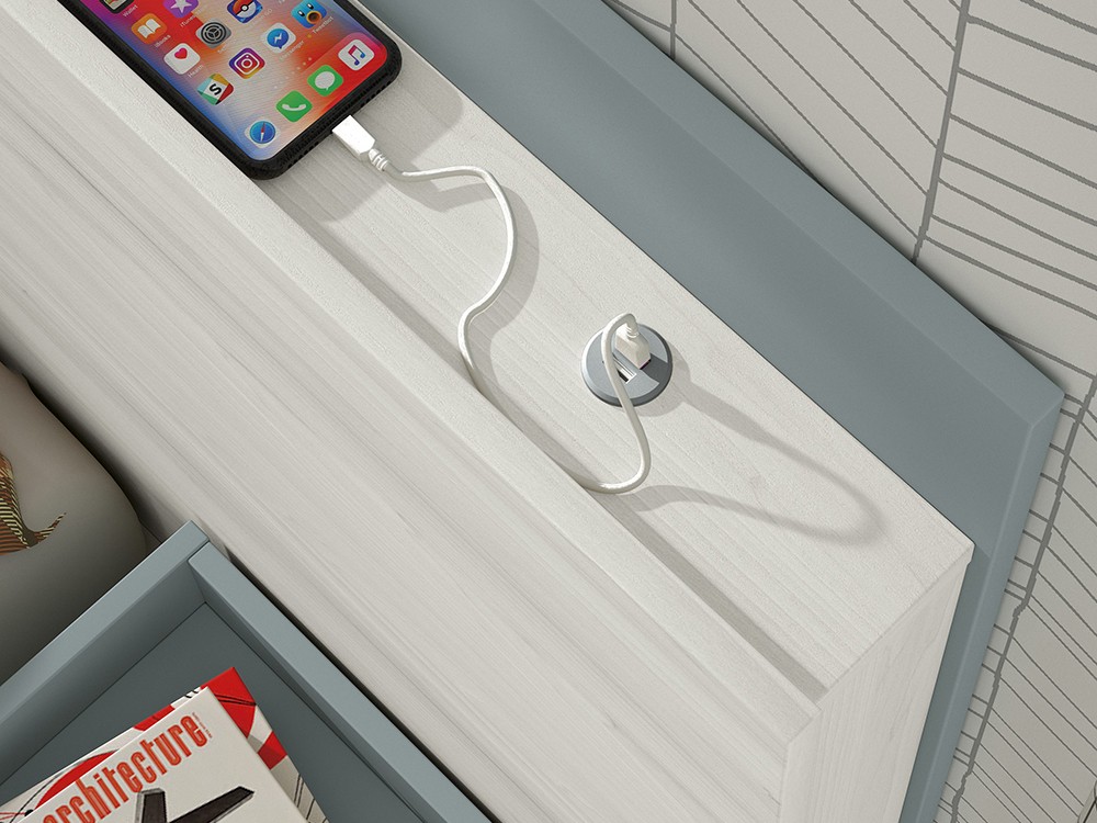 Cama tatami con cabecero Formas F305 de Glicerio Chaves - 8