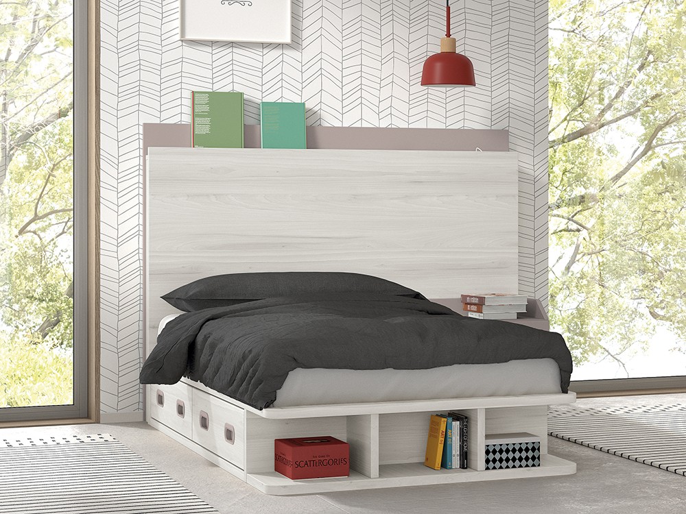 Cama tatami con cabecero Formas F305 de Glicerio Chaves - 4