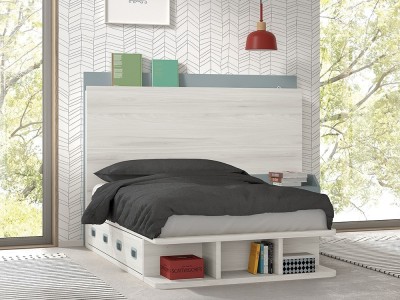 Cama tatami con cabecero Formas F305 de Glicerio Chaves - 1