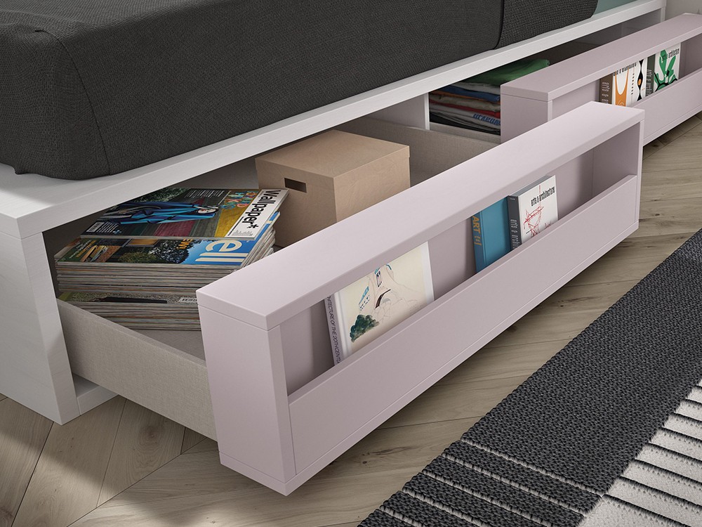 Composición cama con cajones y armario Formas F307 de Glicerio Chaves - 2