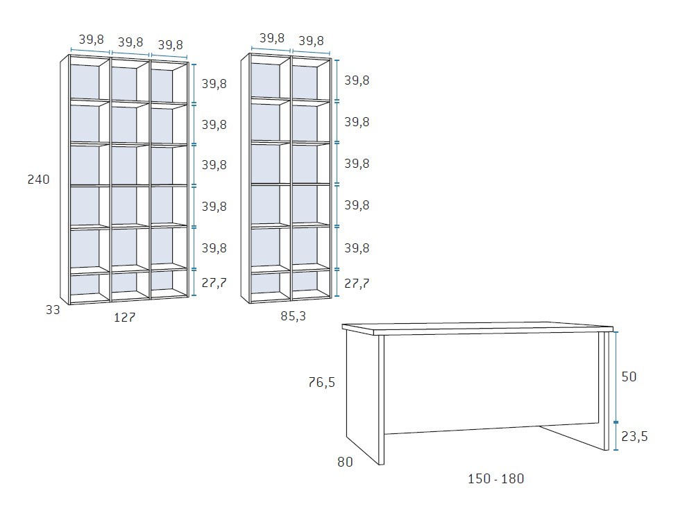 Composición de oficina Formas F351 de Glicerio Chaves - 3