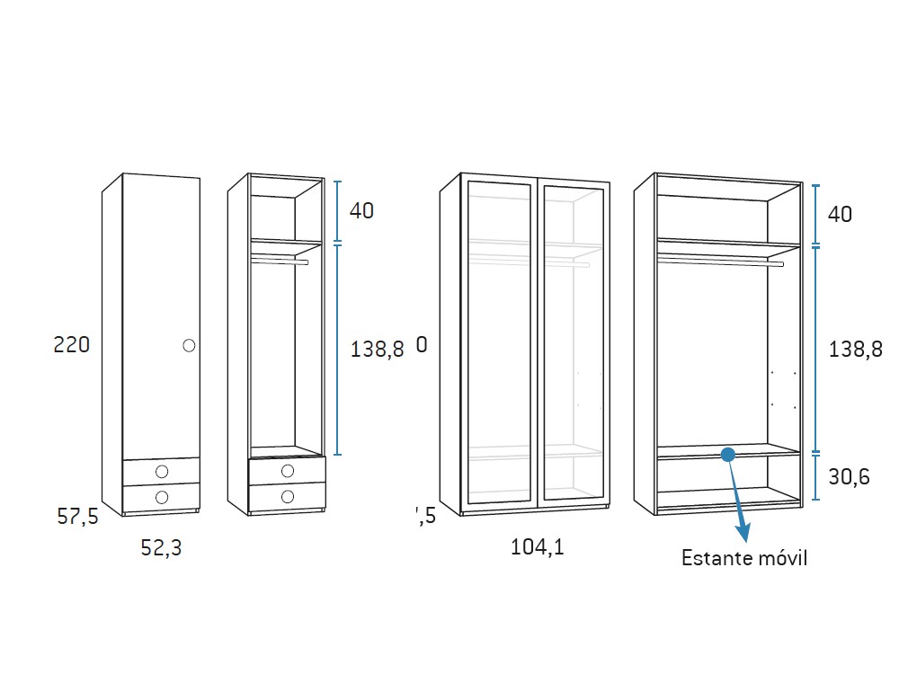 Armario con puerta de cristal Clair Formas de Glicerio Chaves - 8