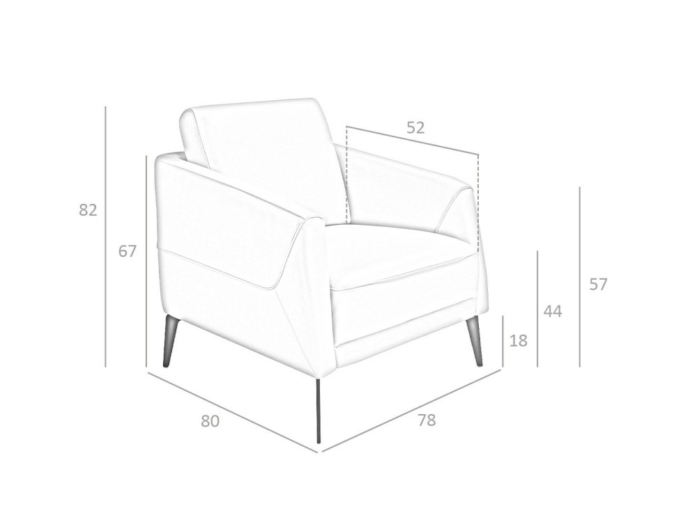 Butaca tapizada en piel 5094 de Angel Cerda - 7