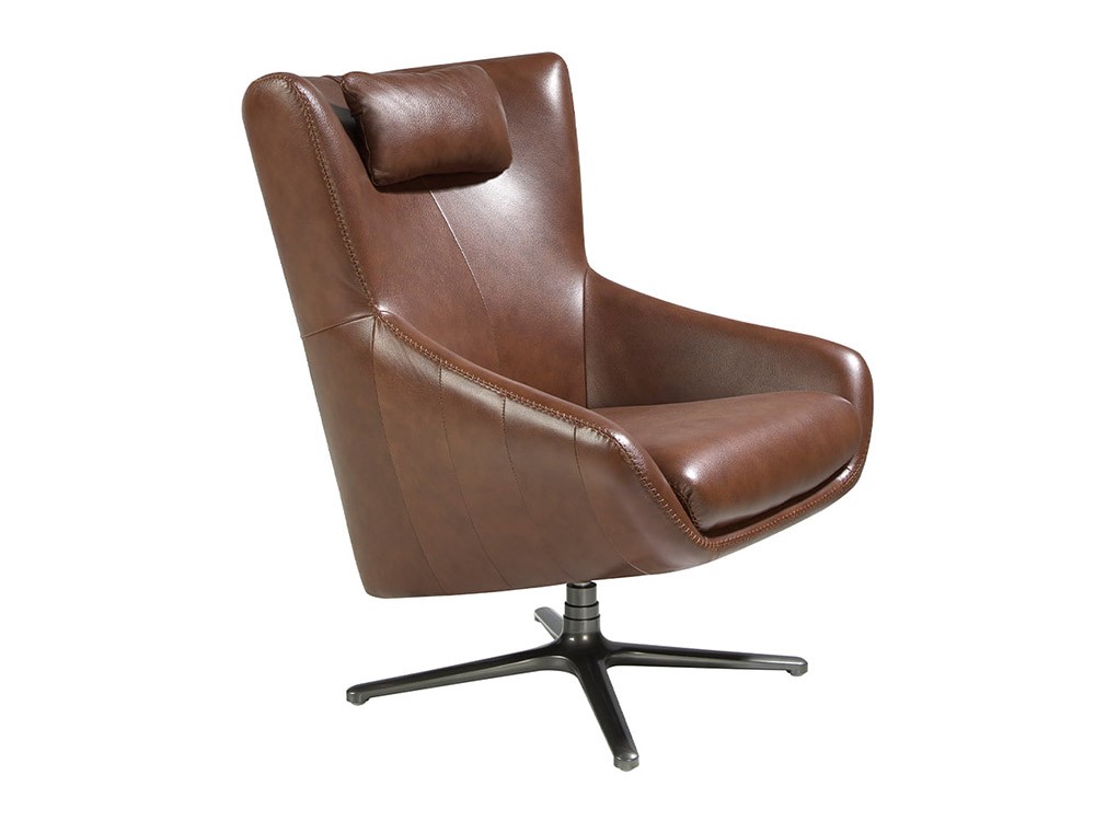 Sillón giratorio tapizado en piel 5089 de Ángel Cerdá - 2