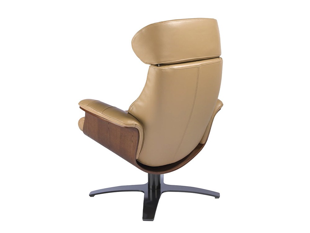 Sillón giratorio relax tapizado en piel 5087 con o sin otomán de Ángel Cerdá - 8