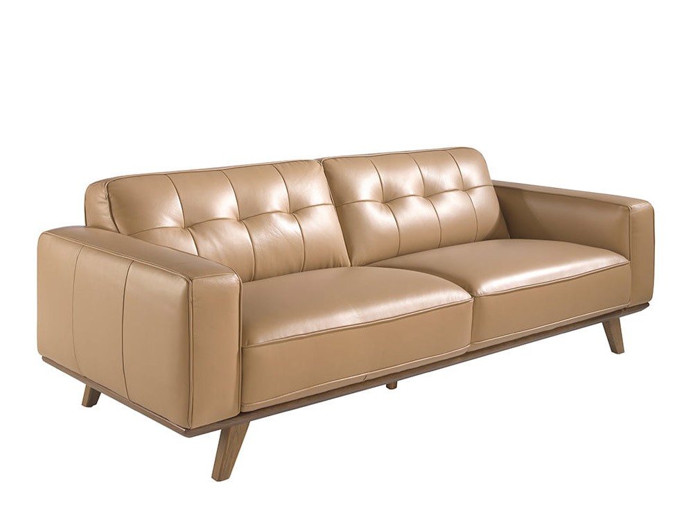 Sofá tapizado en piel capitoné 6119 / 6120 Ángel Cerdá