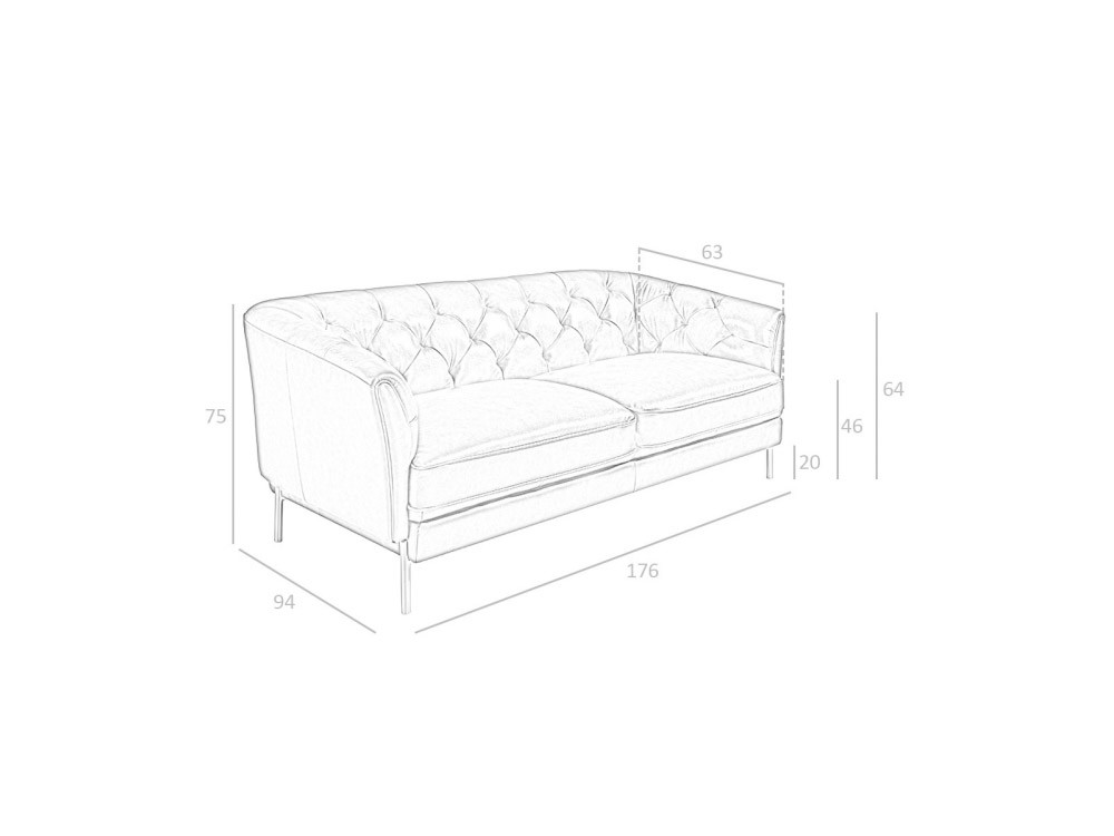 Sofá chester tapizado en piel capitoné 6139 o 6140 de Ángel Cerdá - 13