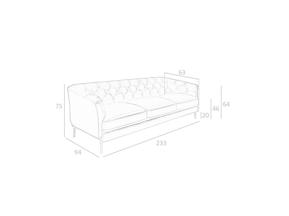 Sofá chester tapizado en piel capitoné 6139 o 6140 de Ángel Cerdá - 14
