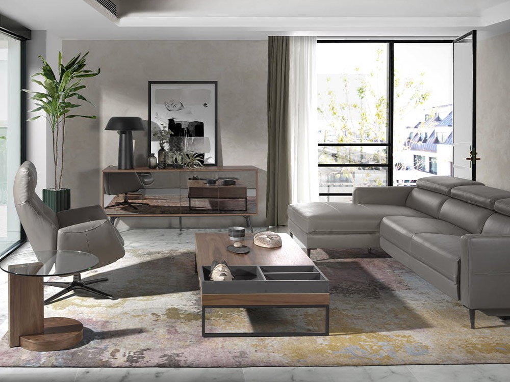 Sofá chaiselongue relax tapizado en piel 6125 o 6126 de Ángel Cerdá - 8