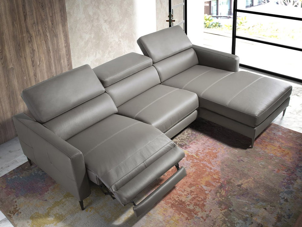 Sofá chaiselongue relax tapizado en piel 6125 o 6126 de Ángel Cerdá - 14