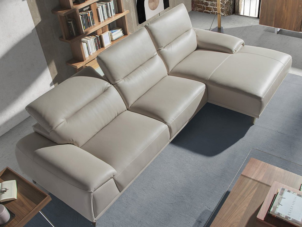 Sofá chaiselongue tapizado en piel 6149 o 6150 de Ángel Cerdá - 11