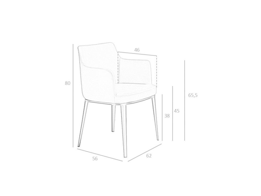 Silla tapizada en tejido color visón 4112 de Ángel Cerdá - 7