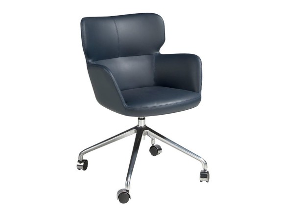Silla de oficina en polipiel azul 4110 de Ángel Cerdá - 3
