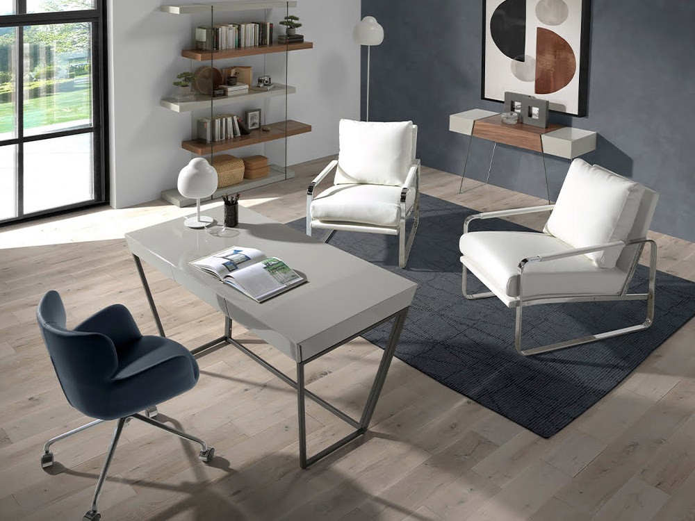 Silla de oficina en polipiel azul 4110 de Ángel Cerdá - 2