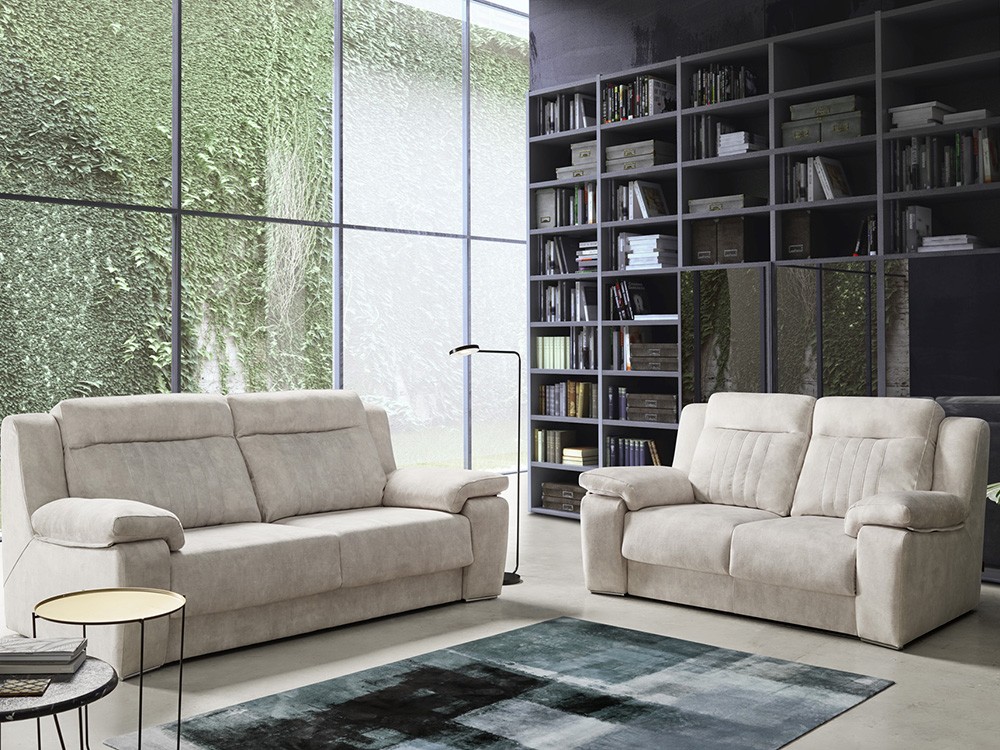 Sofá de 2 o 3 plazas con sistema fijo o relax Gladio de Acomodel - 2