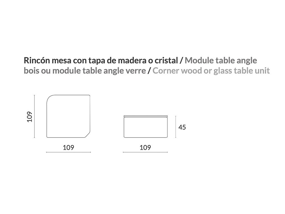 Sofá deslizante en esquina Yanai Acomodel